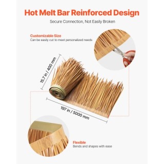 VEVOR Τεχνητή Καλαμωτή Στέγη 1.3x16.4ft για Μεξικάνικο Χαγιάτι Τίκι... VEVOR Τεχνητή Καλαμωτή Στέγη 1.3x16.4ft για Μεξικάνικο Χαγιάτι Τίκι...