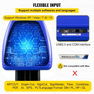 VEVOR Κοπτικό Βινυλίου 870mm με Βάση Δαπέδου για Κατασκευή Πινακίδω...