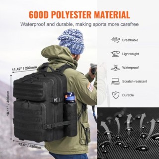 VEVOR Στρατιωτικό Σακίδιο 45L με Molle & 3 Θήκες ZSBBMKSHS45LT750IV0 VEVOR Στρατιωτικό Σακίδιο 45L με Molle & 3 Θήκες ZSBBMKSHS45LT750IV0
