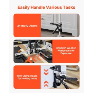 VEVOR Γρύλος Ανύψωσης 200kg 2 Τεμαχίων 235mm Μαύρο TGQ220MM2DHS12IENV0