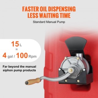 VEVOR Δοχείο Καυσίμου 60L με Αντλία & Ρόδες για Αυτοκίνητα & Σκάφη ...