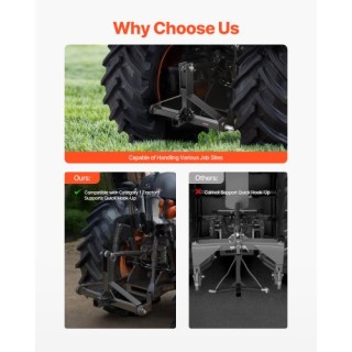 VEVOR Δέκτης Ρυμουλκούμενου 3 Σημείων 2 Κατηγορίας 1 Τρακτέρ Γρήγορ... VEVOR Δέκτης Ρυμουλκούμενου 3 Σημείων 2 Κατηγορίας 1 Τρακτέρ Γρήγορ...