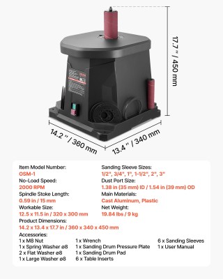 VEVOR Παλινδρομικό Τριβείο με 6 Δοχέια (12.7–76.2 mm), 15mm Διαδρομ...