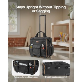 VEVOR Ρολοφόρος Εργαλειοθήκη 25 Θήκες με Τηλεσκοπική Λαβή GLGJD18YC...