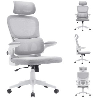 BAKAJI Καρέκλα Γραφείου από Ύφασμα Αντιιδρωτικό Ανοιχτό Γκρι και Λ... BAKAJI Καρέκλα Γραφείου από Ύφασμα Αντιιδρωτικό Ανοιχτό Γκρι και Λ...