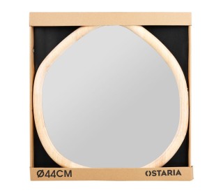 Ostaria Καθρέφτης Ξύλινος Οργανικός Φυσικός με Ξύλο και Γυαλί σε Κο...