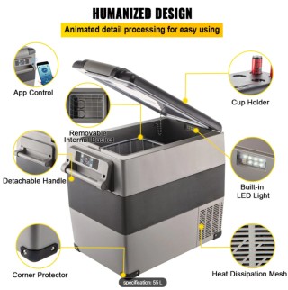 VEVOR Φορητό Ψυγείο Αυτοκινήτου 55L με Συμπιεστή για Οικιακή και Ε... VEVOR Φορητό Ψυγείο Αυτοκινήτου 55L με Συμπιεστή για Οικιακή και Ε...