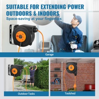 VEVOR Μπαλαντέζα Καρούλι Κλειστού Τύπου 1000W Προέκτασης 9 m με Επ... VEVOR Μπαλαντέζα Καρούλι Κλειστού Τύπου 1000W Προέκτασης 9 m με Επ...