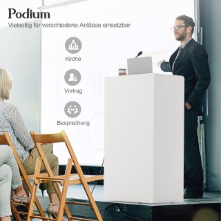 Costway Ομιλητή Έδρανα Κινητή με 4 Ρόδες Πολλαπλών Χρήσεων και 2 Ρά... Costway Ομιλητή Έδρανα Κινητή με 4 Ρόδες Πολλαπλών Χρήσεων και 2 Ρά...