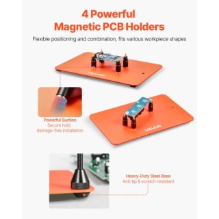 VEVOR Μαγνητικός Σταθμός Συγκόλλησης με Μεγενθυντικό Φακό 3X και Βά...