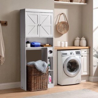 VEVOR Λευκό Ντουλάπι Αποθήκευσης Μπάνιου με Ρυθμιζόμενο Ράφι 67.4 C... VEVOR Λευκό Ντουλάπι Αποθήκευσης Μπάνιου με Ρυθμιζόμενο Ράφι 67.4 C...