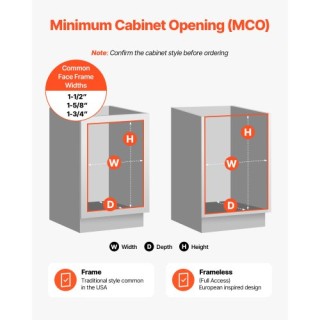 VEVOR Διπλός Συρόμενος Κάδος Απορριμμάτων για Ντουλάπι Κουζίνας CFL...