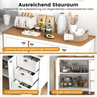 Costway Πολυλειτουργικό Ντουλάπι Αποθήκευσης 106 x 40 x 80 cm με 3 ... Costway Πολυλειτουργικό Ντουλάπι Αποθήκευσης 106 x 40 x 80 cm με 3 ...