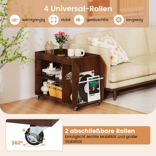 Βοηθητικό Τραπεζάκι Καρυδιάς 76 x 39,5 x 55cm JV12508WT Costway Βοηθητικό Τραπεζάκι Καρυδιάς 76 x 39,5 x 55cm JV12508WT Costway