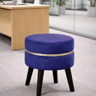 BAKAJI Μπλε Στρογγυλό Υποπόδιο Pouf Μοντέρνου Σχεδιασμού με Βελούδι... BAKAJI Μπλε Στρογγυλό Υποπόδιο Pouf Μοντέρνου Σχεδιασμού με Βελούδι...