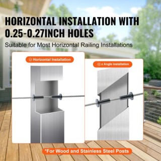 VEVOR 101τμχ Μαύρα Μανίκια Προστασίας T316 για Συρματόσχοινο 3.2mm,... VEVOR 101τμχ Μαύρα Μανίκια Προστασίας T316 για Συρματόσχοινο 3.2mm,...