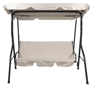 Galileo Κούνια κήπου 3 θέσεων από ανθρακούχο χάλυβα με σκίαστρο σε ...