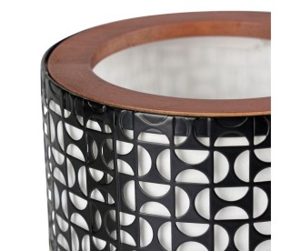 Ostaria Λάμπα Ξύλο Μέταλλο Βαμβάκι Arsène Καφέ Μαύρο Λευκό - Ξύλο Π... Ostaria Λάμπα Ξύλο Μέταλλο Βαμβάκι Arsène Καφέ Μαύρο Λευκό - Ξύλο Π...