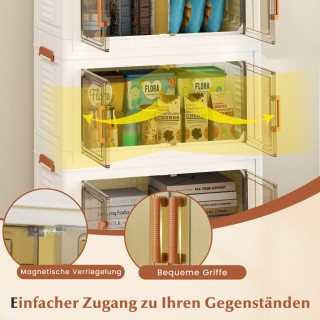 Costway Μεγάλη Πλαστική Πτυσσόμενη Κουτί Αποθήκευσης με Ρόδες και Δ... Costway Μεγάλη Πλαστική Πτυσσόμενη Κουτί Αποθήκευσης με Ρόδες και Δ...