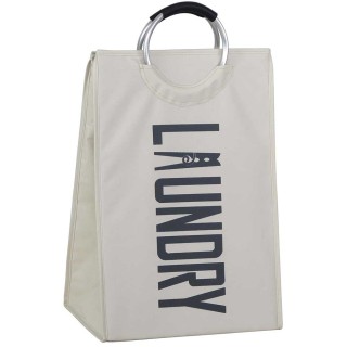 BAKAJI Πτυσσόμενο Καλάθι Απλύτων Υφασμάτινο με Μεταλλικές Λαβές - Κ...