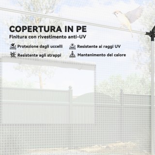 Outsunny Θερμοκήπιο με Σήραγγα 2x3x2 μ με Πόρτες και Παράθυρα με Ρο...