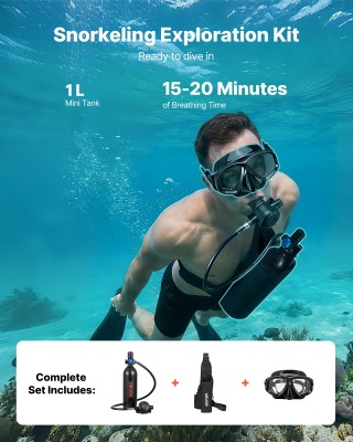 VEVOR Φορητή Μίνι Φιάλη Κατάδυσης 1L με Αξεσουάρ για Υποβρύχια Αναπ... VEVOR Φορητή Μίνι Φιάλη Κατάδυσης 1L με Αξεσουάρ για Υποβρύχια Αναπ...