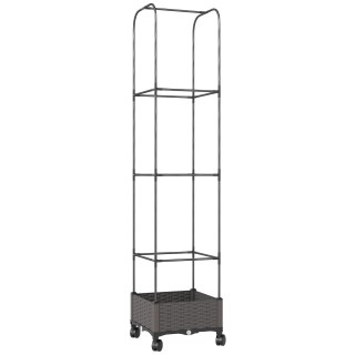 Outsunny Υψωμένη Ζαρντινιέρα με Καφασωτό 185 cm, Με Αποχετευτικές Ο... Outsunny Υψωμένη Ζαρντινιέρα με Καφασωτό 185 cm, Με Αποχετευτικές Ο...