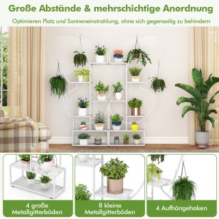 Costway  Μεταλλικό Πολυεπίπεδο Ράφι Φυτών με Σχέδιο Πεταλούδας – 56...