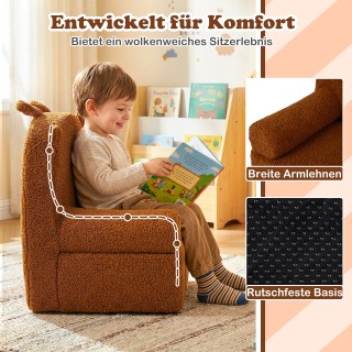 Costway Παιδική πολυθρόνα αρκουδάκι από αφρώδες υλικό με αφαιρούμεν... Costway Παιδική πολυθρόνα αρκουδάκι από αφρώδες υλικό με αφαιρούμεν...