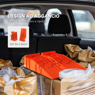 DURHAND Σετ 2 Πλαστικές Ράμπες Αυτοκινήτου με Μέγιστο Φορτίο 5 Τόνο...