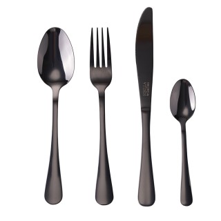 Galileo Σετ 16 μαχαιροπίρουνα από μαύρο γυαλιστερό ανοξείδωτο χάλυβ... Galileo Σετ 16 μαχαιροπίρουνα από μαύρο γυαλιστερό ανοξείδωτο χάλυβ...