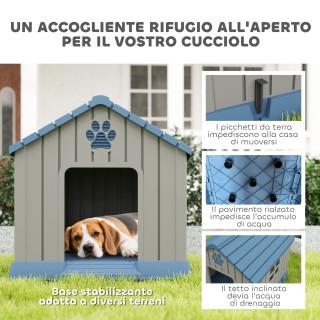 PawHut Αδιάβροχο Σπιτάκι για Σκύλους Μεσαίου Μεγέθους για Εξωτερικό...