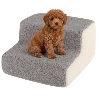 Costway Αφρώδης ράμπα σκύλου 2 βαθμίδων με πλενόμενο κάλυμμα και αν...