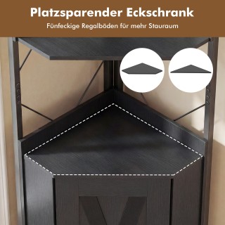 Costway Γωνιακό Ράφι με Χώρο Αποθήκευσης – Υψηλό Γωνιακό Ντουλάπι 1... Costway Γωνιακό Ράφι με Χώρο Αποθήκευσης – Υψηλό Γωνιακό Ντουλάπι 1...