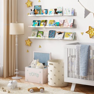 BAKAJI 6 x Διάφανα Ακρυλικά Ράφια Τοίχου Οργανωτές 38x10x5 εκ. 028... BAKAJI 6 x Διάφανα Ακρυλικά Ράφια Τοίχου Οργανωτές 38x10x5 εκ. 028...