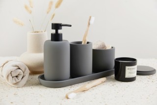 Σετ Αξεσουάρ Μπάνιου - Σαπουνιού 4 τεμαχίων - Γκρι 8720604882766 Li... Σετ Αξεσουάρ Μπάνιου - Σαπουνιού 4 τεμαχίων - Γκρι 8720604882766 Li...