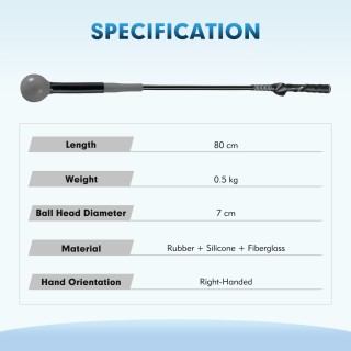 Costway Εκπαιδευτικό Βοήθημα Γκολφ 80εκ με Βαρίδι για Λαβή, Ρυθμό, ...