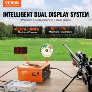 VEVOR  Συμπιεστής Αέρα PCP 4500PSI Μετατροπέας DC12V/AC230V Χειροκί...