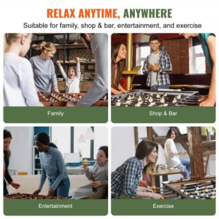 Τραπέζι Ποδοσφαίρου VEVOR 48, Εσωτερικού Χώρου, με 2 Μπάλες & 2 Θήκ...