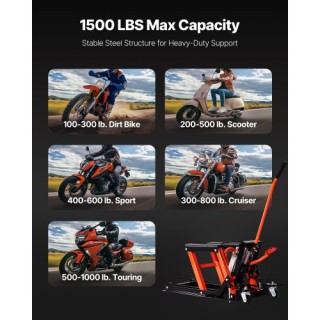 VEVOR Υδραυλικός Ανυψωτήρας Μοτοσικλέτας 1500lbs MTCXXSJJ1500H9RITV0