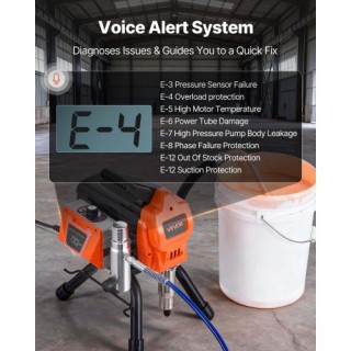 VEVOR Ηλεκτρικός Ψεκαστήρας Χρώματος Airless 1500W, 3300PSI για Μεγ...