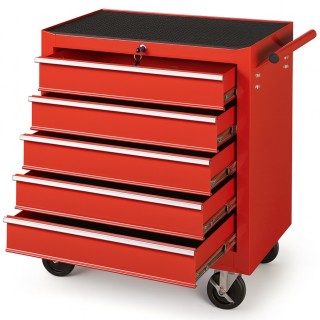 STAKMANN Καρότσι Εργαλείων με 5 Συρτάρια Κόκκινο Τροχήλατο Ατσάλινο...