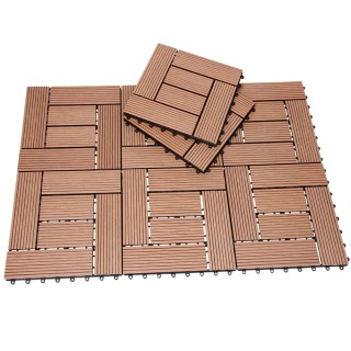 BAKAJI Σετ 11 Πλακάκια Δαπέδου WPC με Κούμπωμα για Εξωτερικό Χώρο ... BAKAJI Σετ 11 Πλακάκια Δαπέδου WPC με Κούμπωμα για Εξωτερικό Χώρο ...