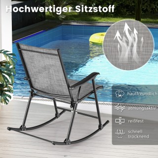 Costway Σετ 2 πτυσσόμενες κουνιστές καρέκλες με αναπνεύσιμο ύφασμα ... Costway Σετ 2 πτυσσόμενες κουνιστές καρέκλες με αναπνεύσιμο ύφασμα ...