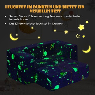 Costway  Μοντέρνος Παιδικός Καναπές με Οθωμανικές Λειτουργίες και Φ...