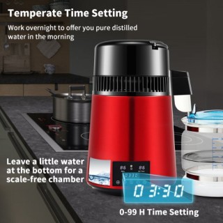 Αποστακτήρας Νερού VEVOR 1L/h, 4L, 750W, Κόκκινος DSDW1LH4L220VKTNFV2 Αποστακτήρας Νερού VEVOR 1L/h, 4L, 750W, Κόκκινος DSDW1LH4L220VKTNFV2