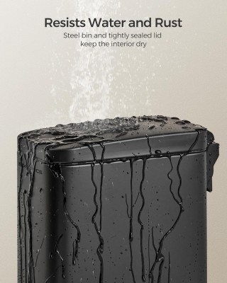 Μικρός Κάδος Απορριμμάτων Μπάνιου SONGMICS 5L, Μαύρος Μικρός Κάδος Απορριμμάτων Μπάνιου SONGMICS 5L, Μαύρος