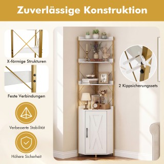 Costway Γωνιακή Βιβλιοθήκη με Αποθηκευτικό Χώρο 180 εκ. Ύψος - 5 Επ... Costway Γωνιακή Βιβλιοθήκη με Αποθηκευτικό Χώρο 180 εκ. Ύψος - 5 Επ...