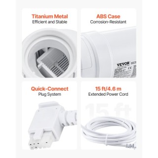 VEVOR Σύστημα Χλωρίωσης Αλατιού W3T-Cell-15 για Υπόγεια Πισίνα 4000...