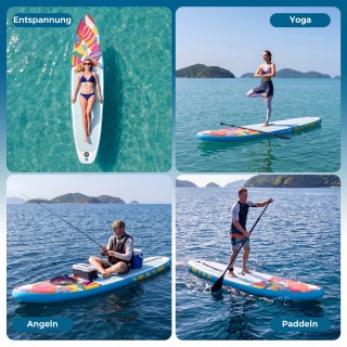 Costway Φουσκωτή Σανίδα SUP με Αντιολισθητικό EVA Deck, Μπλε/Λευκό,... Costway Φουσκωτή Σανίδα SUP με Αντιολισθητικό EVA Deck, Μπλε/Λευκό,...
